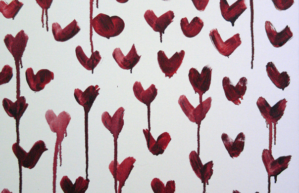 HEARTS（部分）, 菊谷達史, 2012年, キャンバスに油彩, 651 × 530 mm